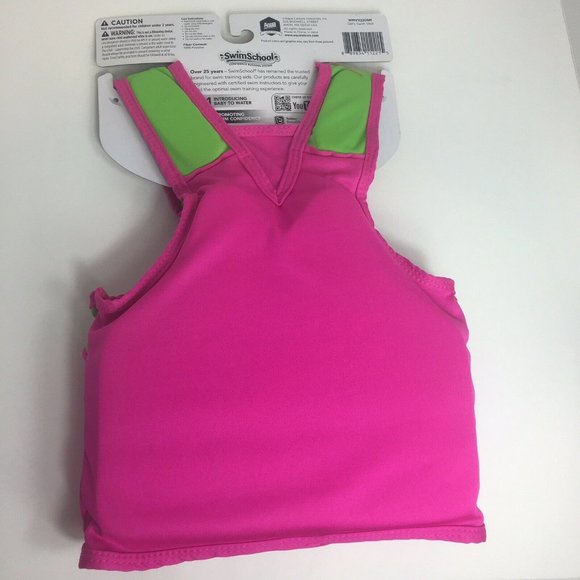 Swim School Swim Training Vest Level 2 UPF 50 20-33 LBS 20" Chest Flamingo New - Picture 10 of 12